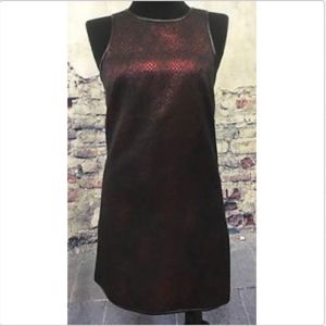 Anthropologie 4C Red Black Sleeveless Python Dress